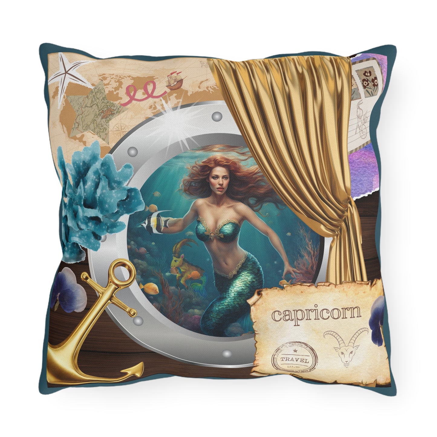 Outdoor Pillow - Capricorn Zodiac Sign