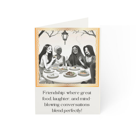 Friends and Dinner Greeting Cards (1, 10, 30, and 50pcs)