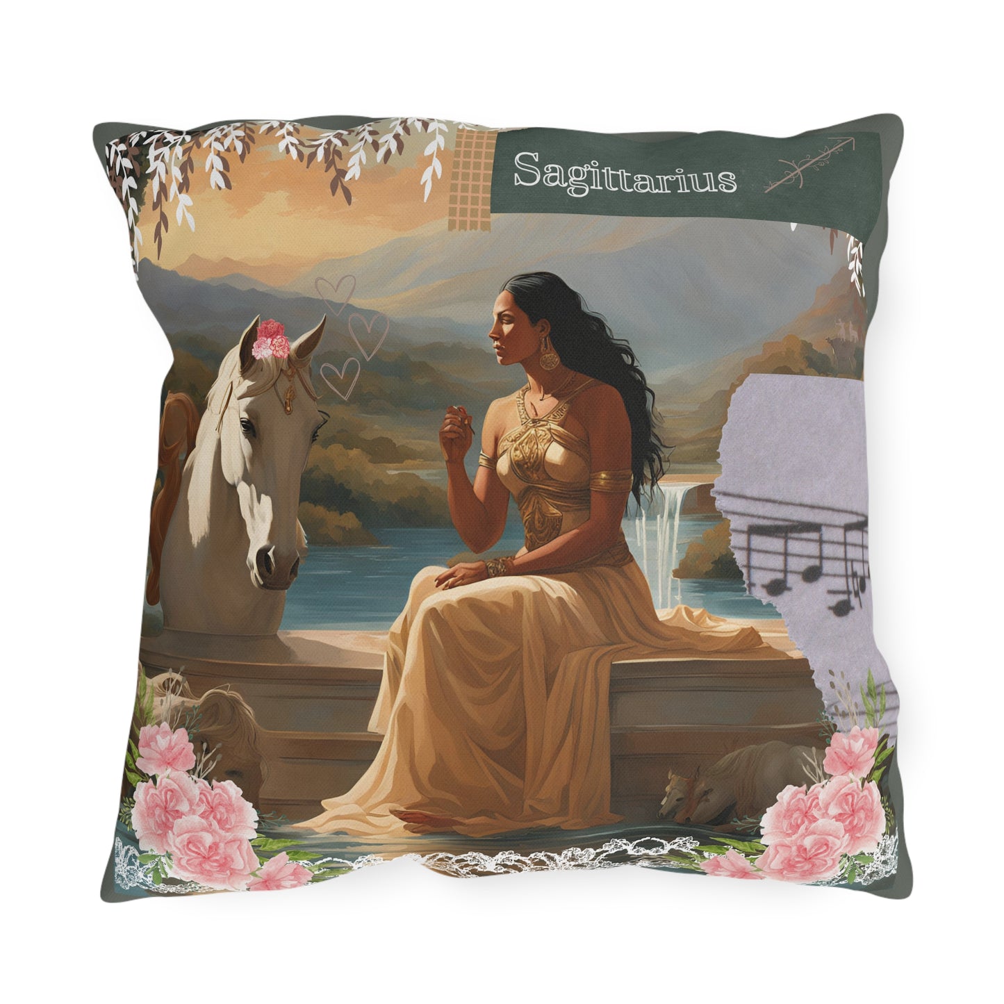 Outdoor Pillow - Sagittarius Zodiac Sign