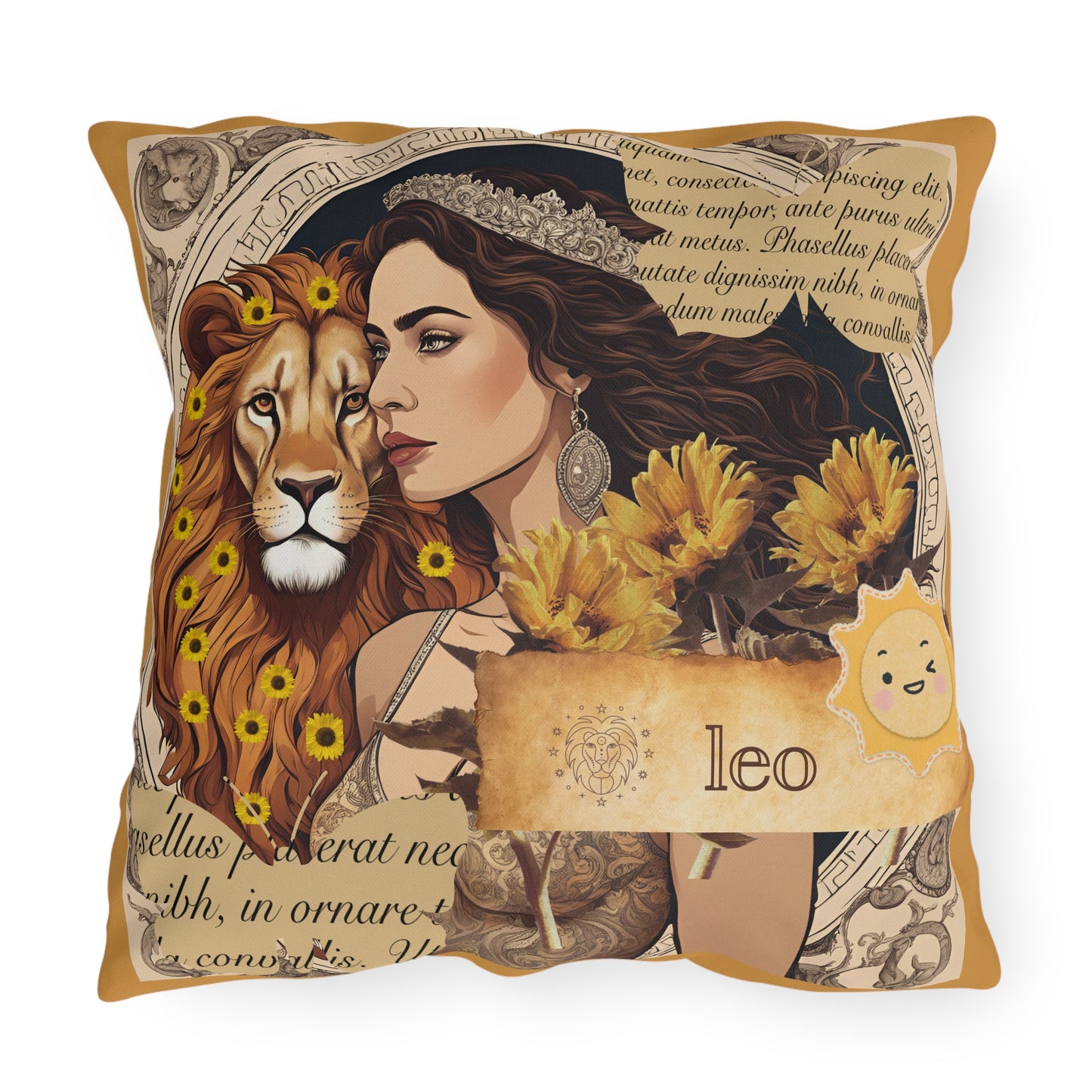 Outdoor Pillow - Leo Zodiac Sign