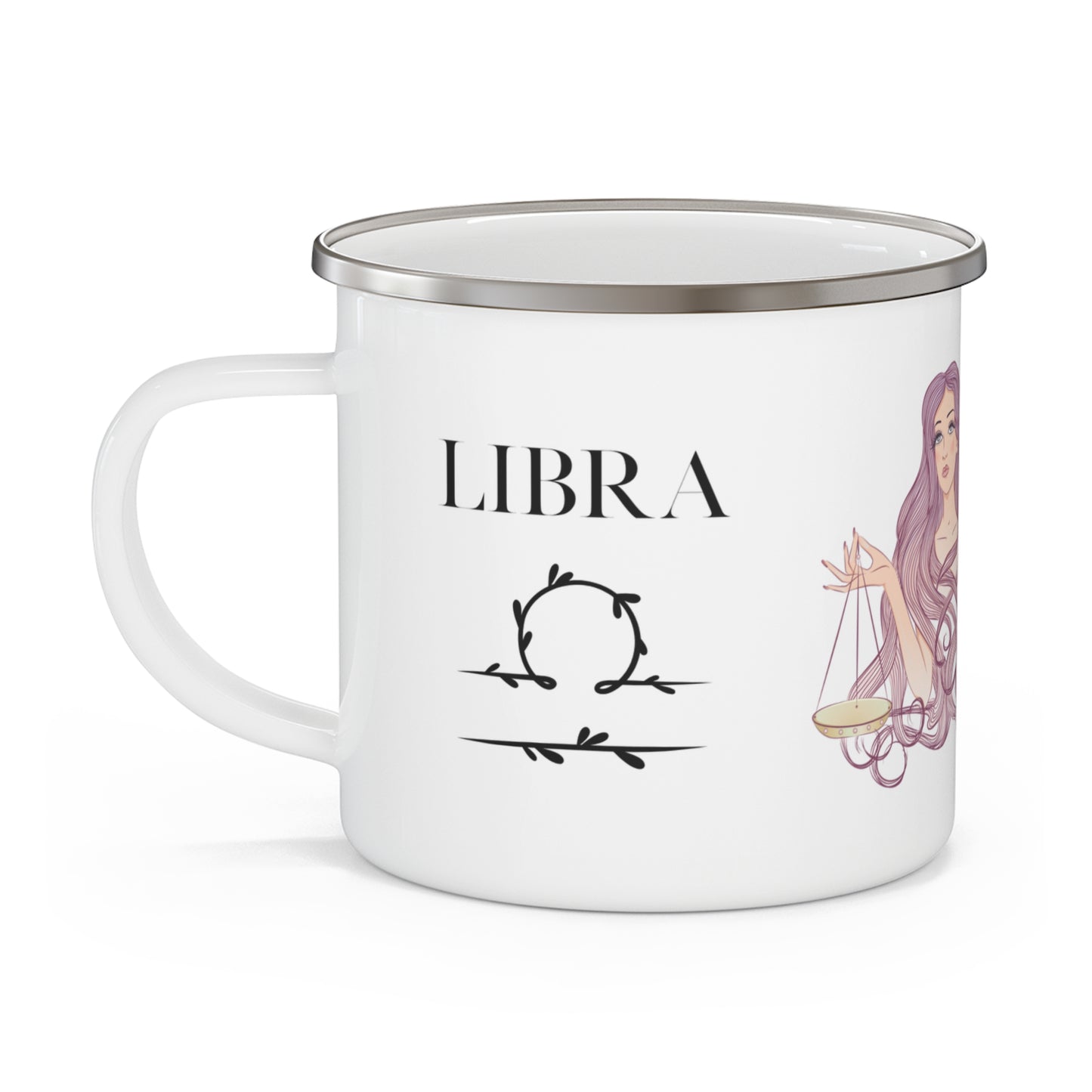 Zodiac Libra Enamel Camping Mug