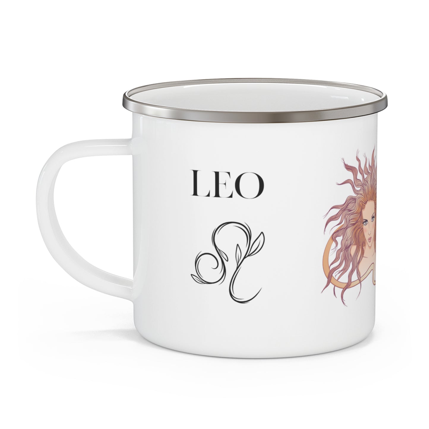 Zodiac Leo Enamel Camping Mug