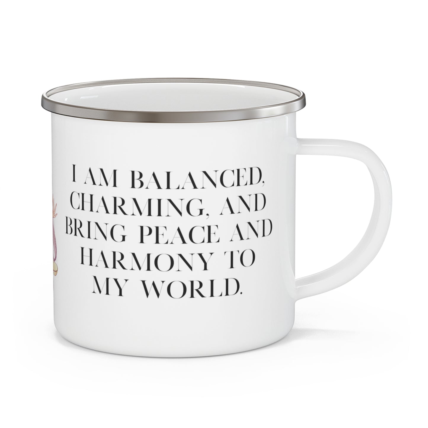 Zodiac Libra Enamel Camping Mug