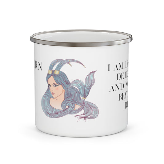 Zodiac Capricorn Enamel Camping Mug