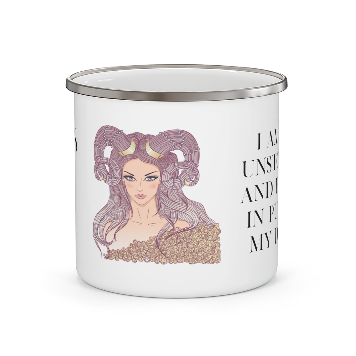 Zodiac Aries Enamel Camping Mug