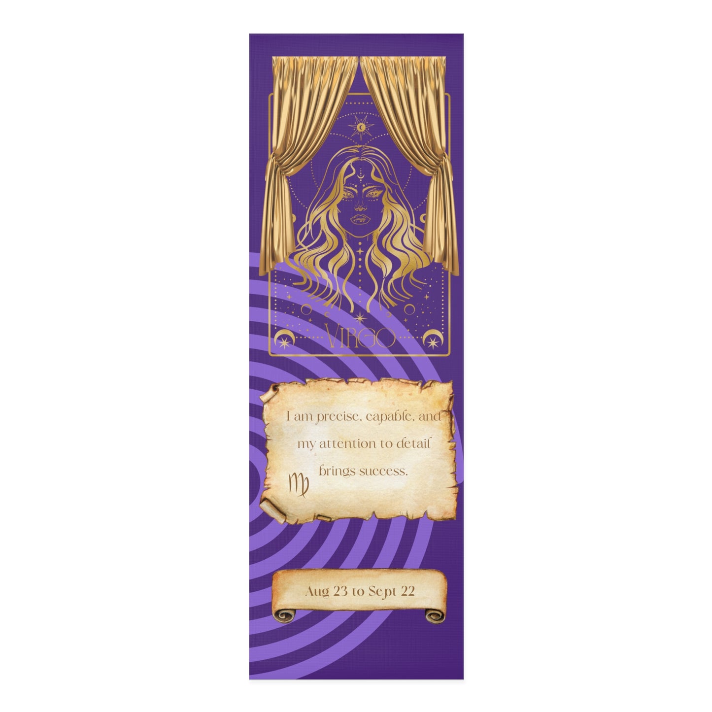 Purple Meditation Zodiac Virgo Foam Yoga Mat