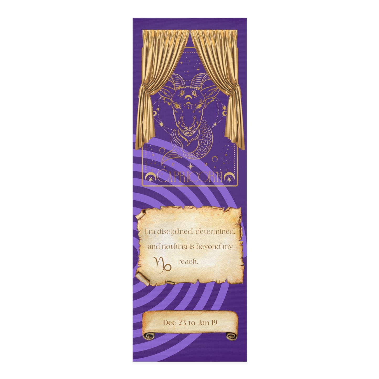 Purple Meditation Zodiac Capricorn Foam Yoga Mat