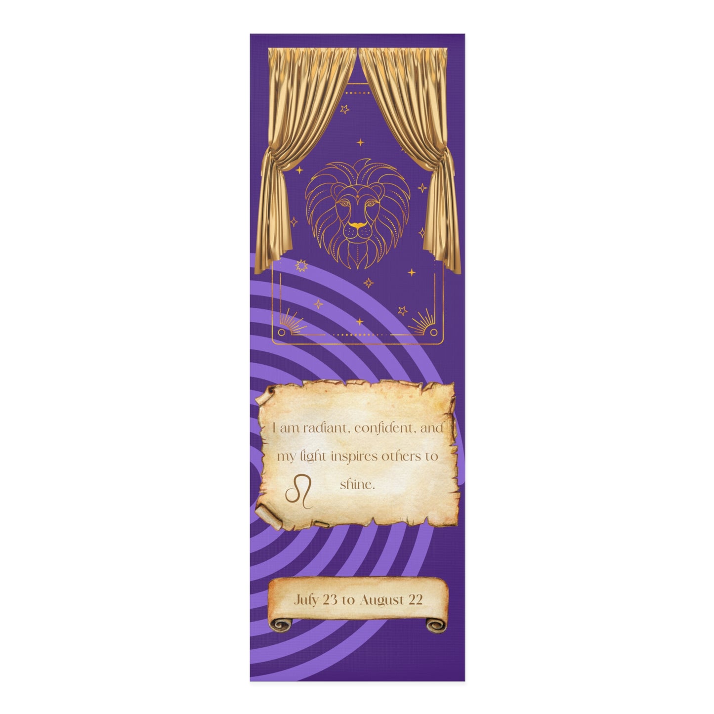 Purple Meditation Zodiac Leo Foam Yoga Mat