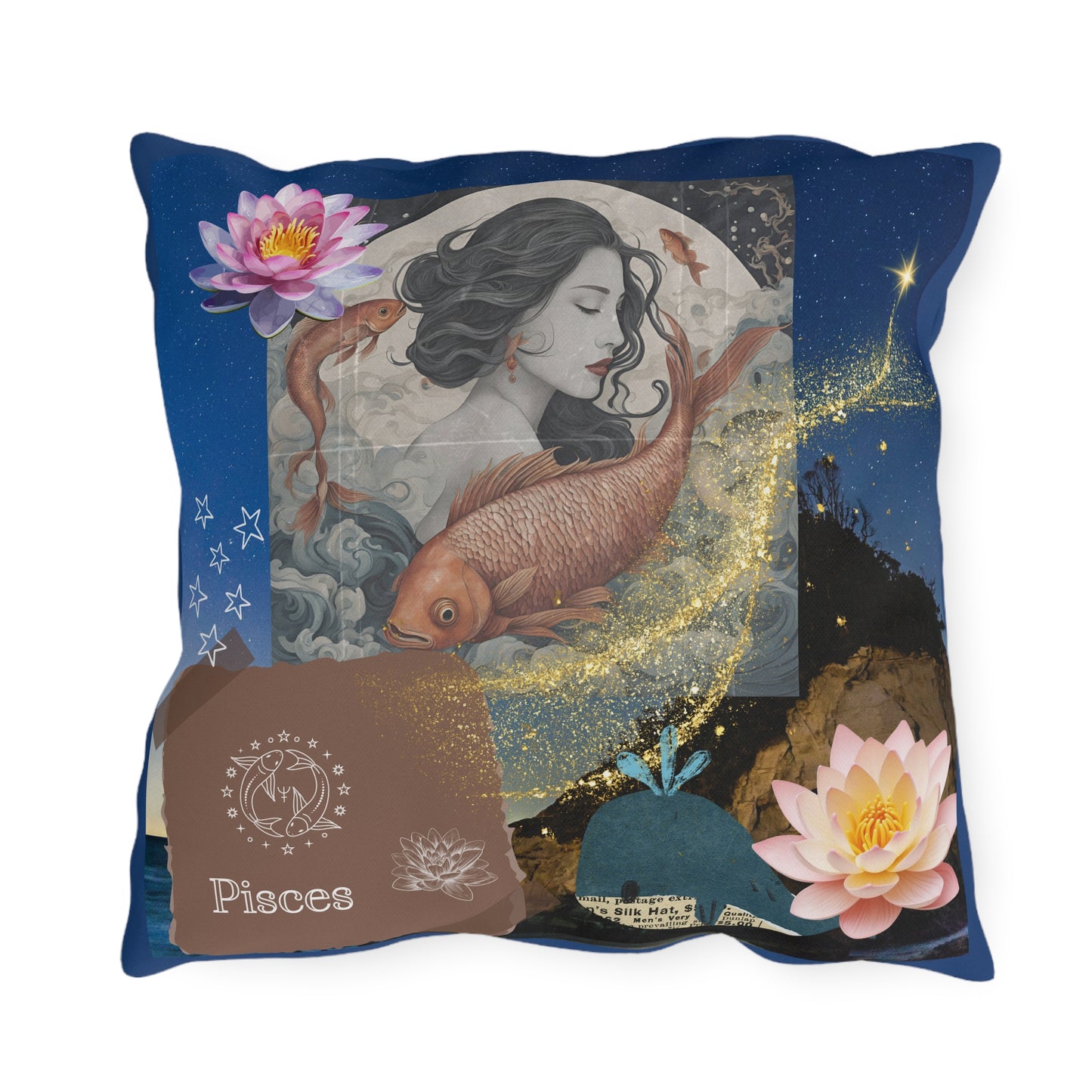 Outdoor Pillow - Pisces Zodiac Sign