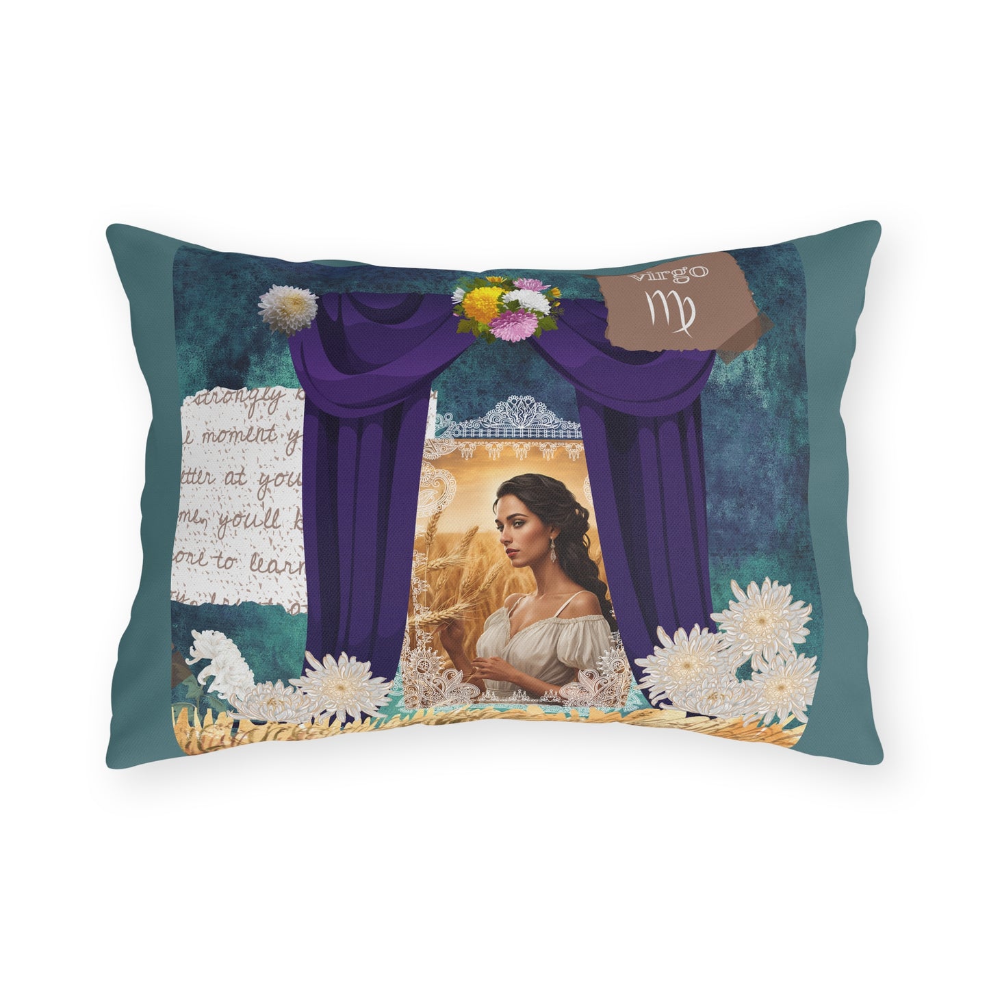 Outdoor Pillow - Virgo Zodiac Sign