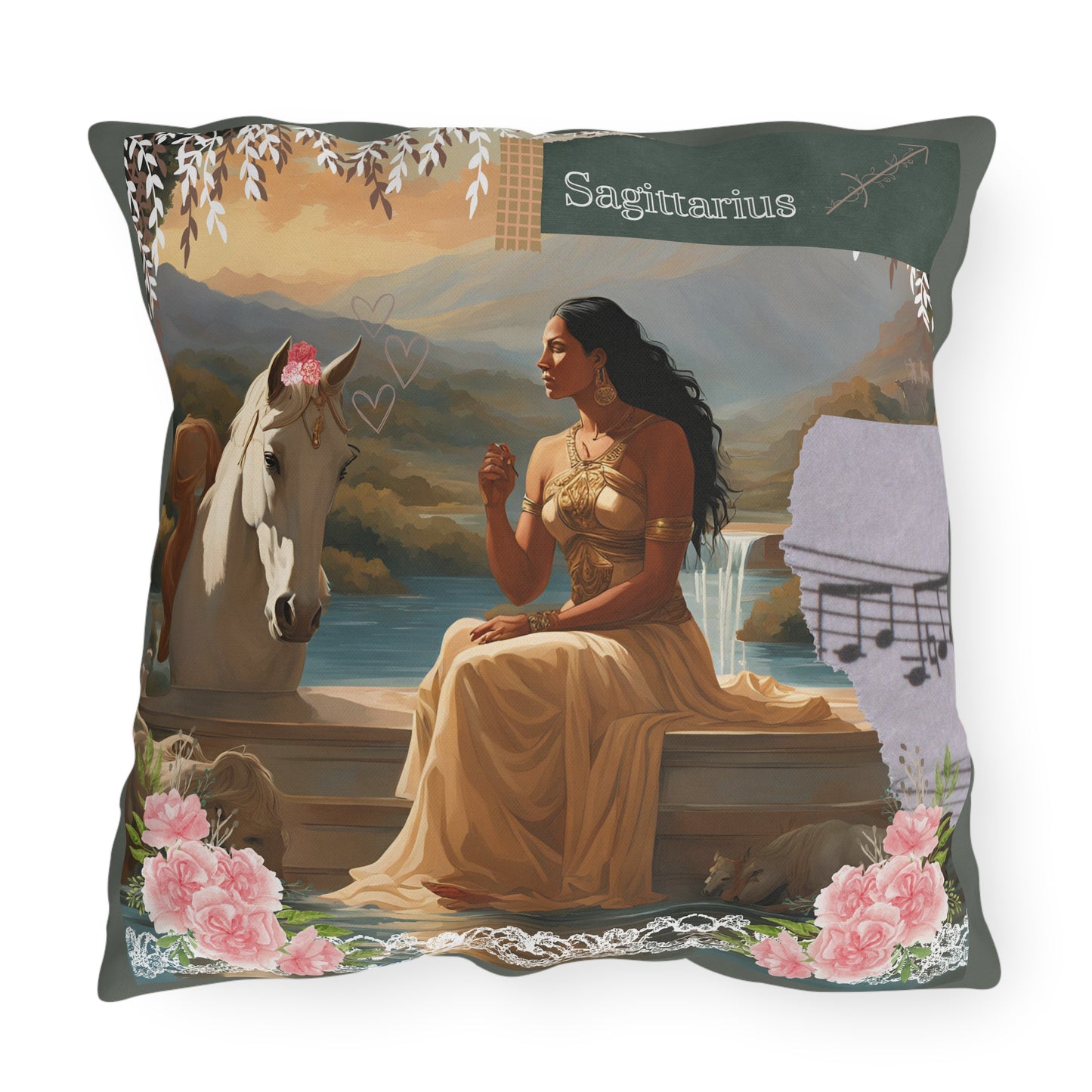 Outdoor Pillow - Sagittarius Zodiac Sign