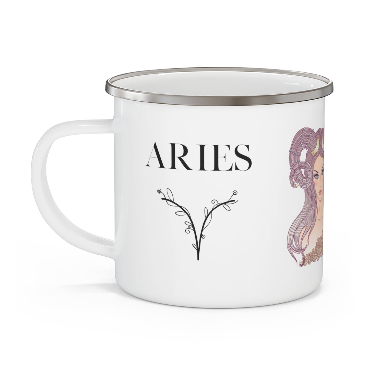 Zodiac Aries Enamel Camping Mug