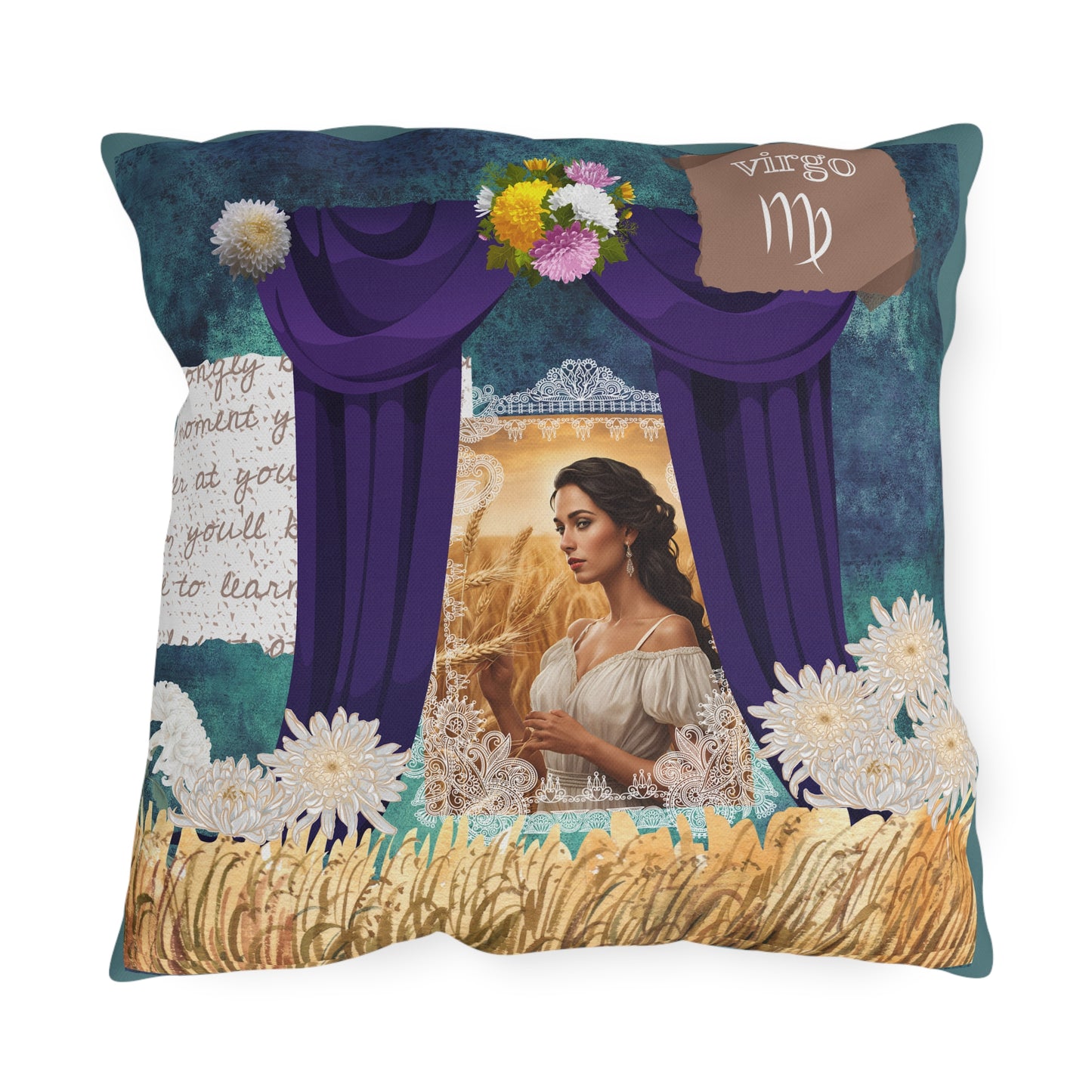 Outdoor Pillow - Virgo Zodiac Sign