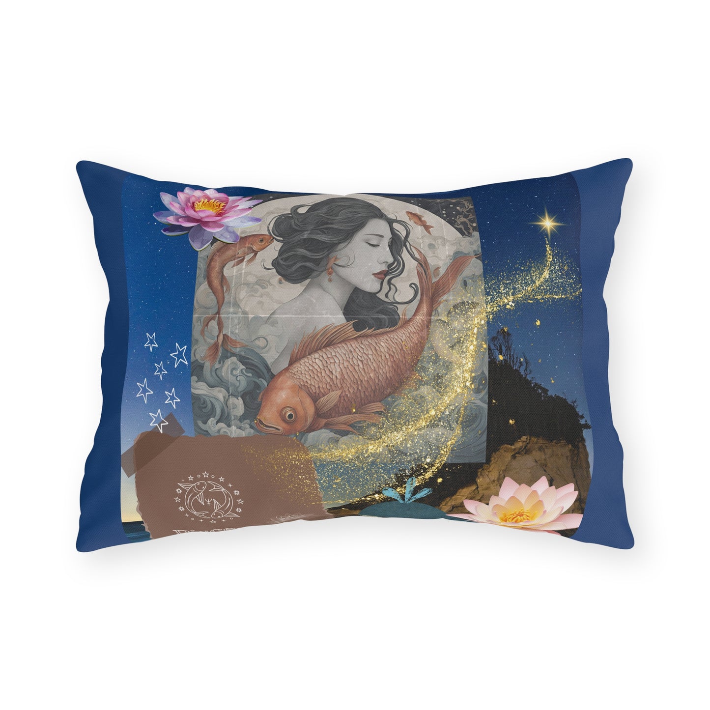 Outdoor Pillow - Pisces Zodiac Sign