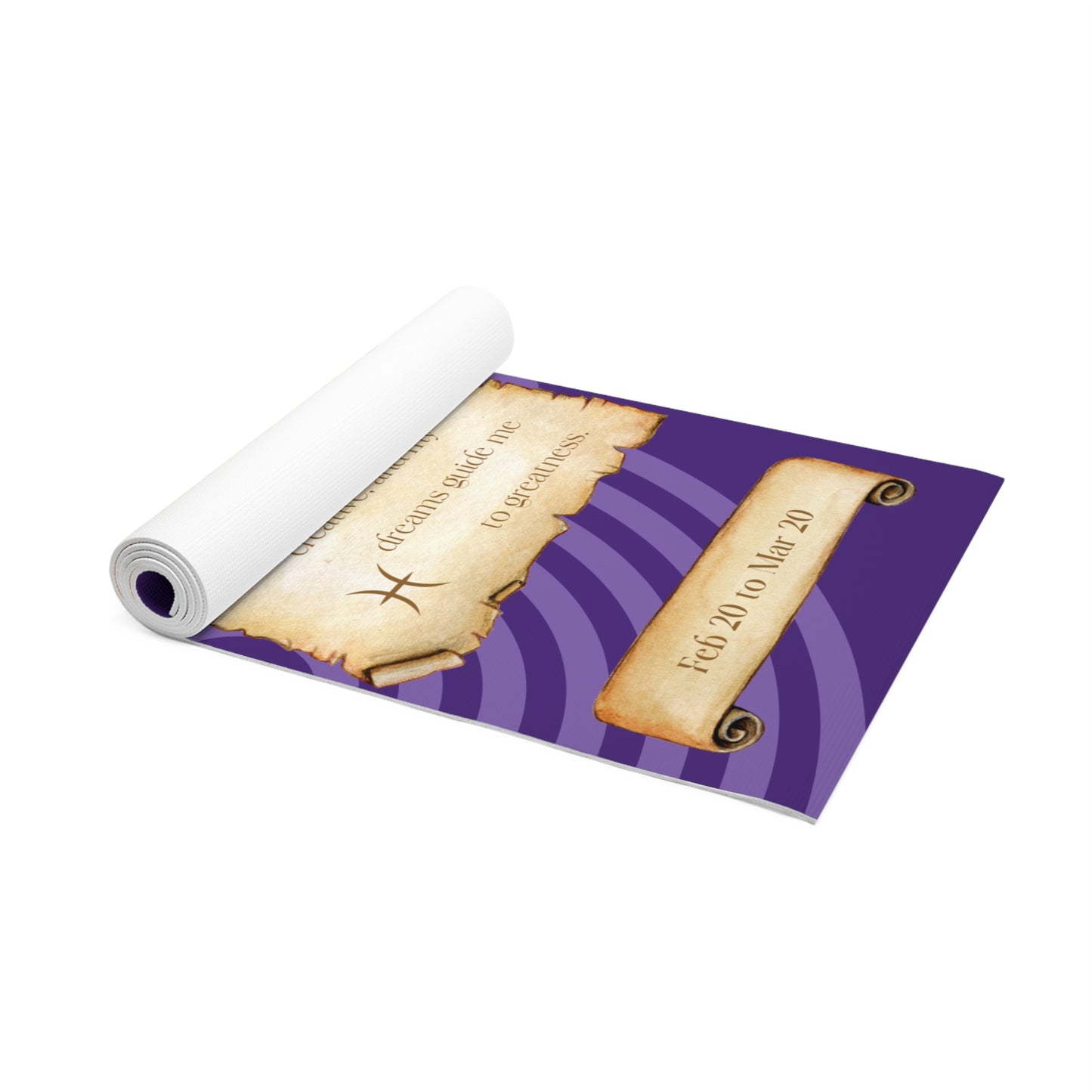 Purple Meditation Zodiac Pisces Foam Yoga Mat