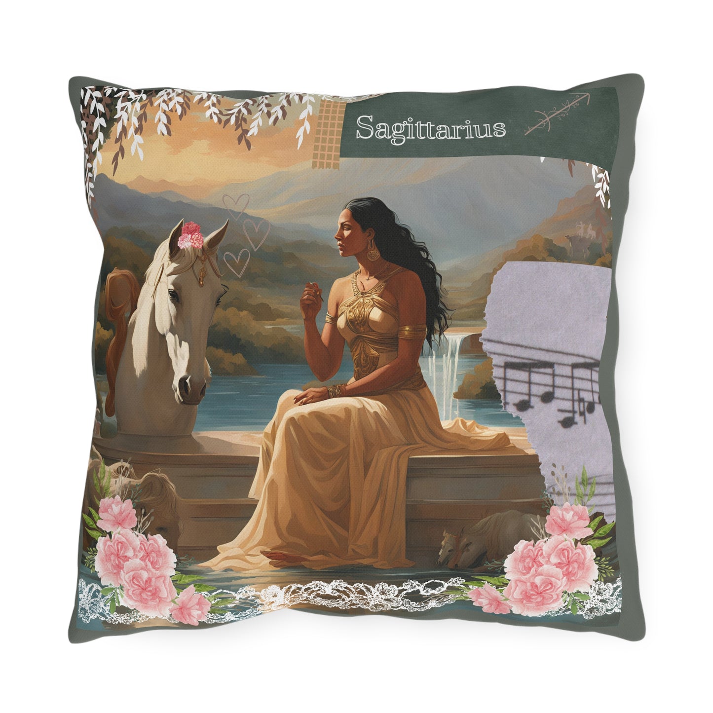 Outdoor Pillow - Sagittarius Zodiac Sign