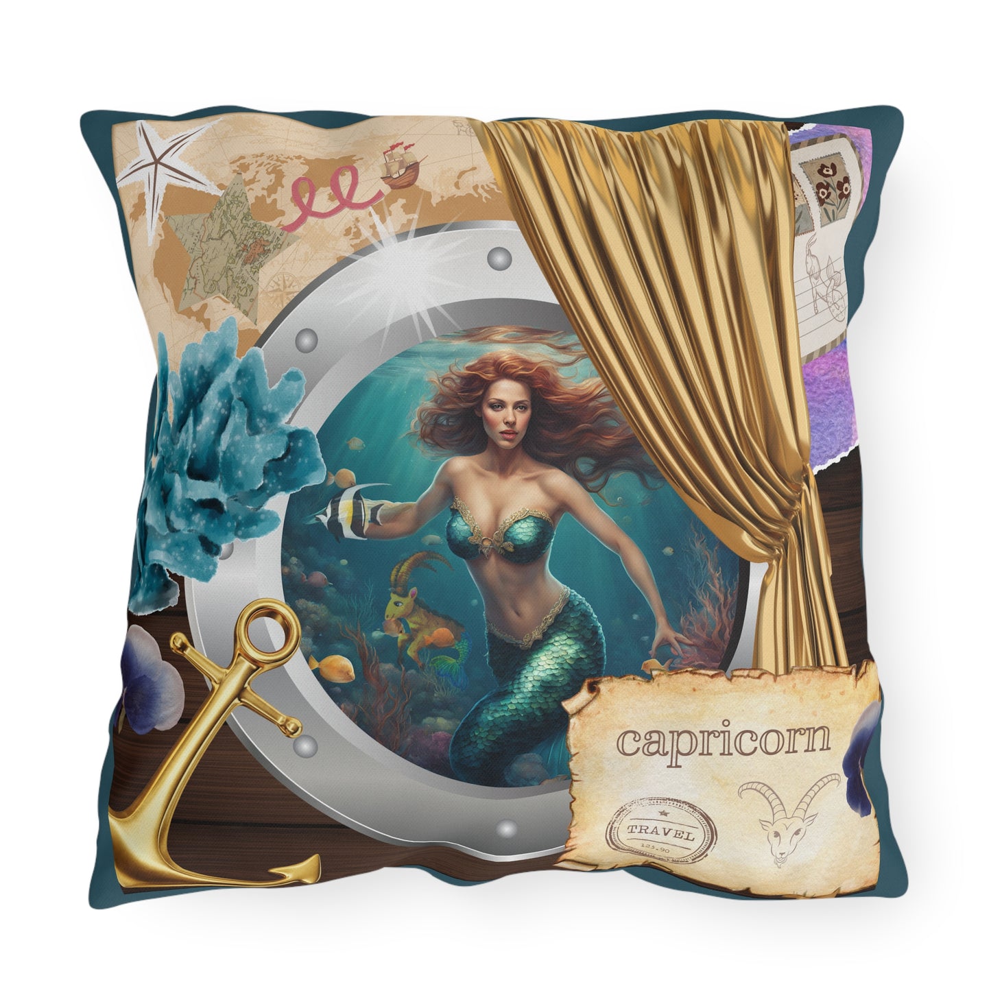 Outdoor Pillow - Capricorn Zodiac Sign