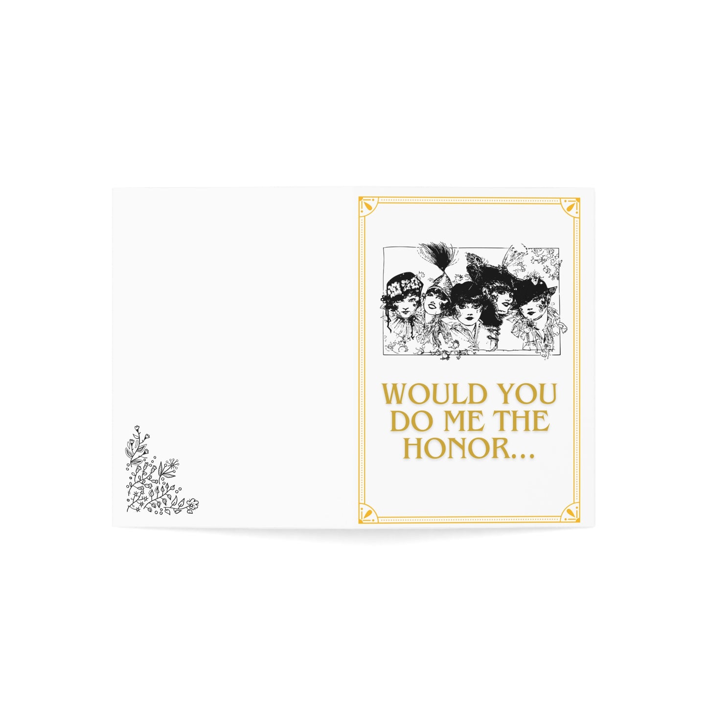 Maid of Honor Request Greeting Cards (1, 10, 30, and 50pcs)