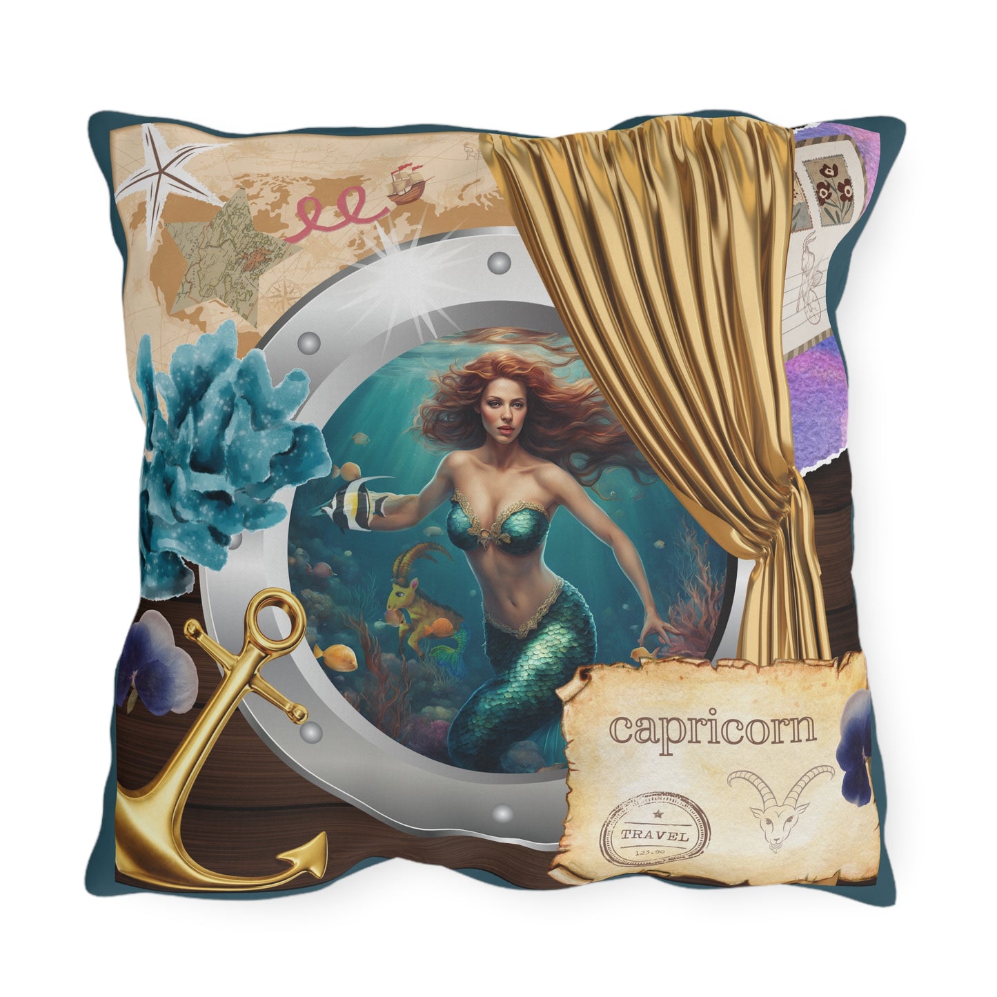 Outdoor Pillow - Capricorn Zodiac Sign