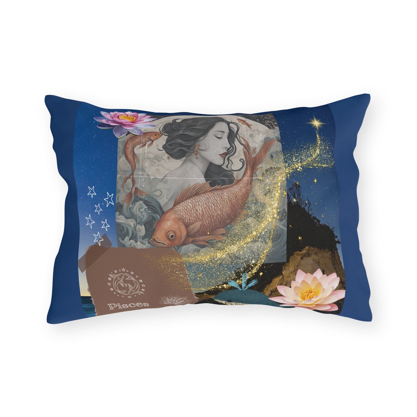 Outdoor Pillow - Pisces Zodiac Sign