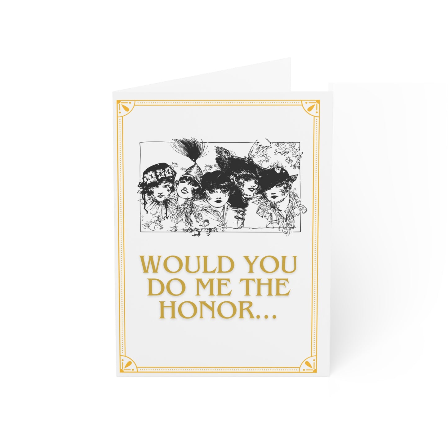 Maid of Honor Request Greeting Cards (1, 10, 30, and 50pcs)