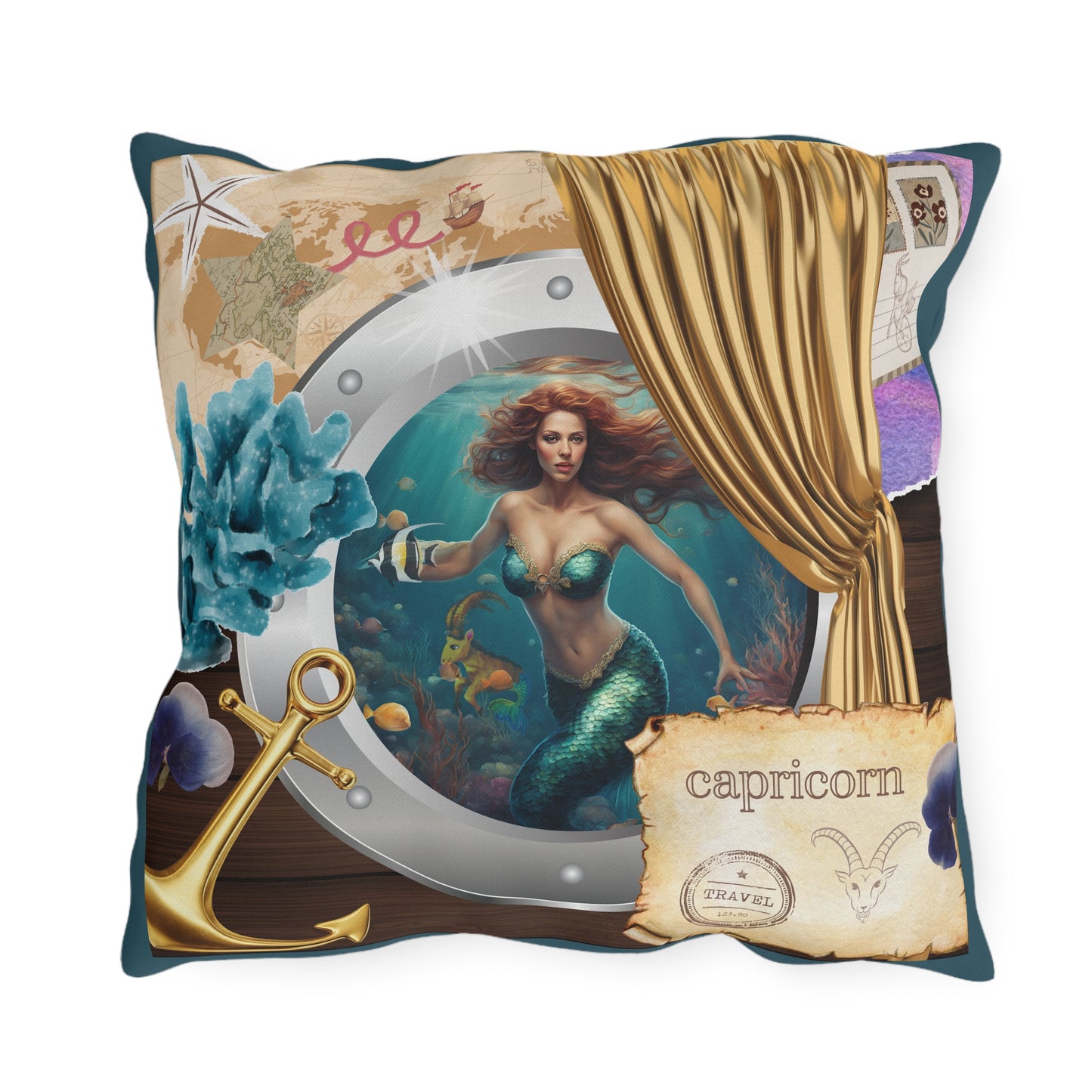 Outdoor Pillow - Capricorn Zodiac Sign