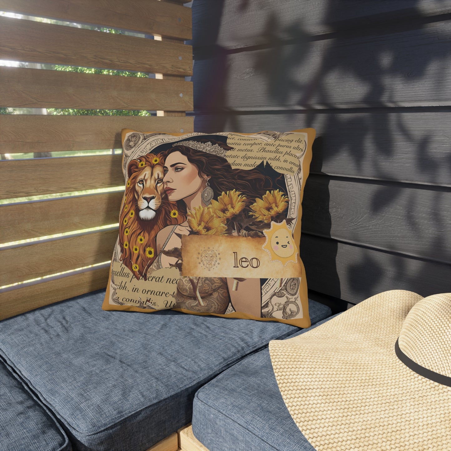 Outdoor Pillow - Leo Zodiac Sign