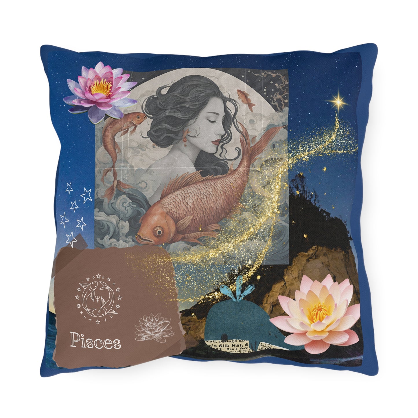 Outdoor Pillow - Pisces Zodiac Sign