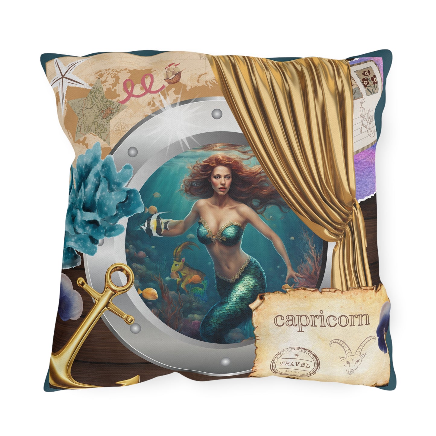 Outdoor Pillow - Capricorn Zodiac Sign