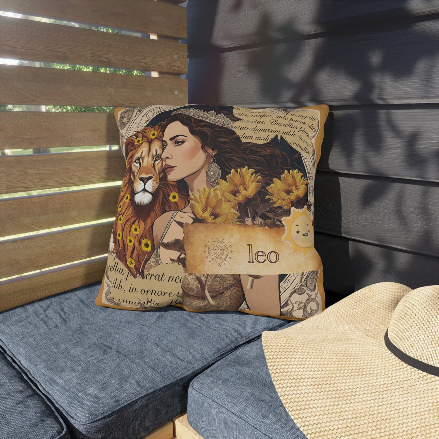 Outdoor Pillow - Leo Zodiac Sign